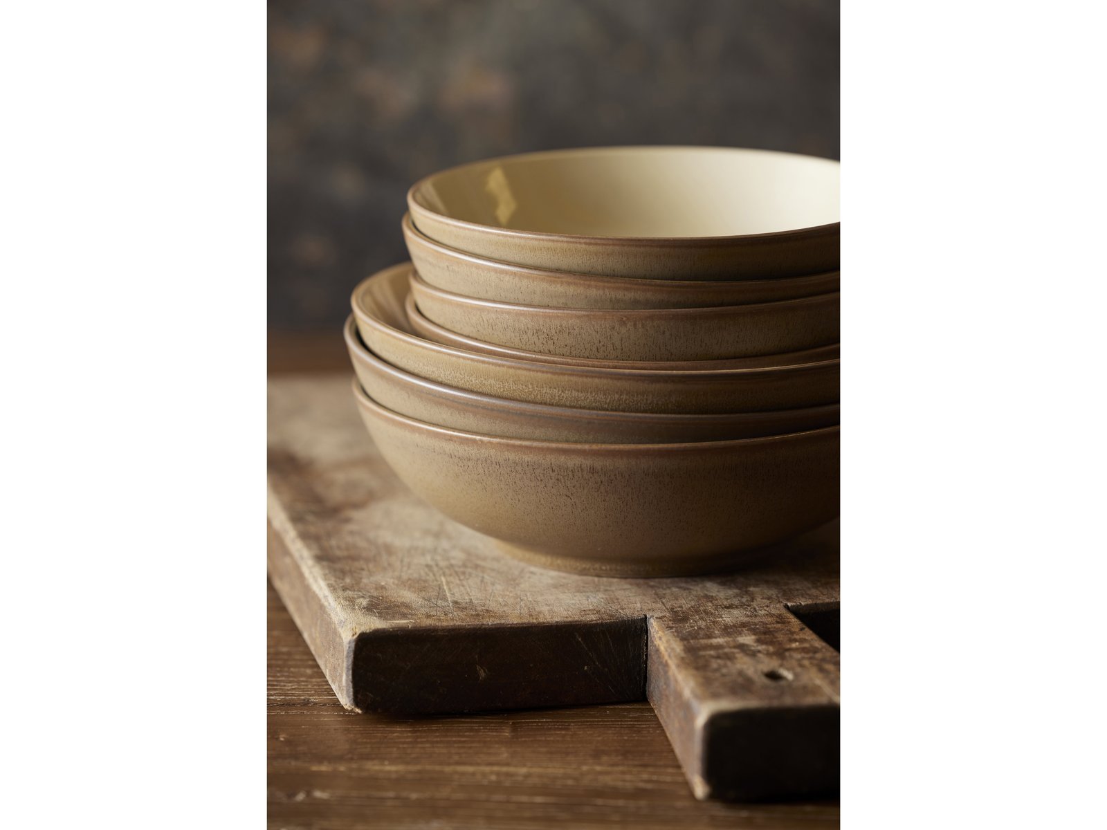 Pasta Bowl Wood 20 Cm Wood/Sand Stoneware - Image 7