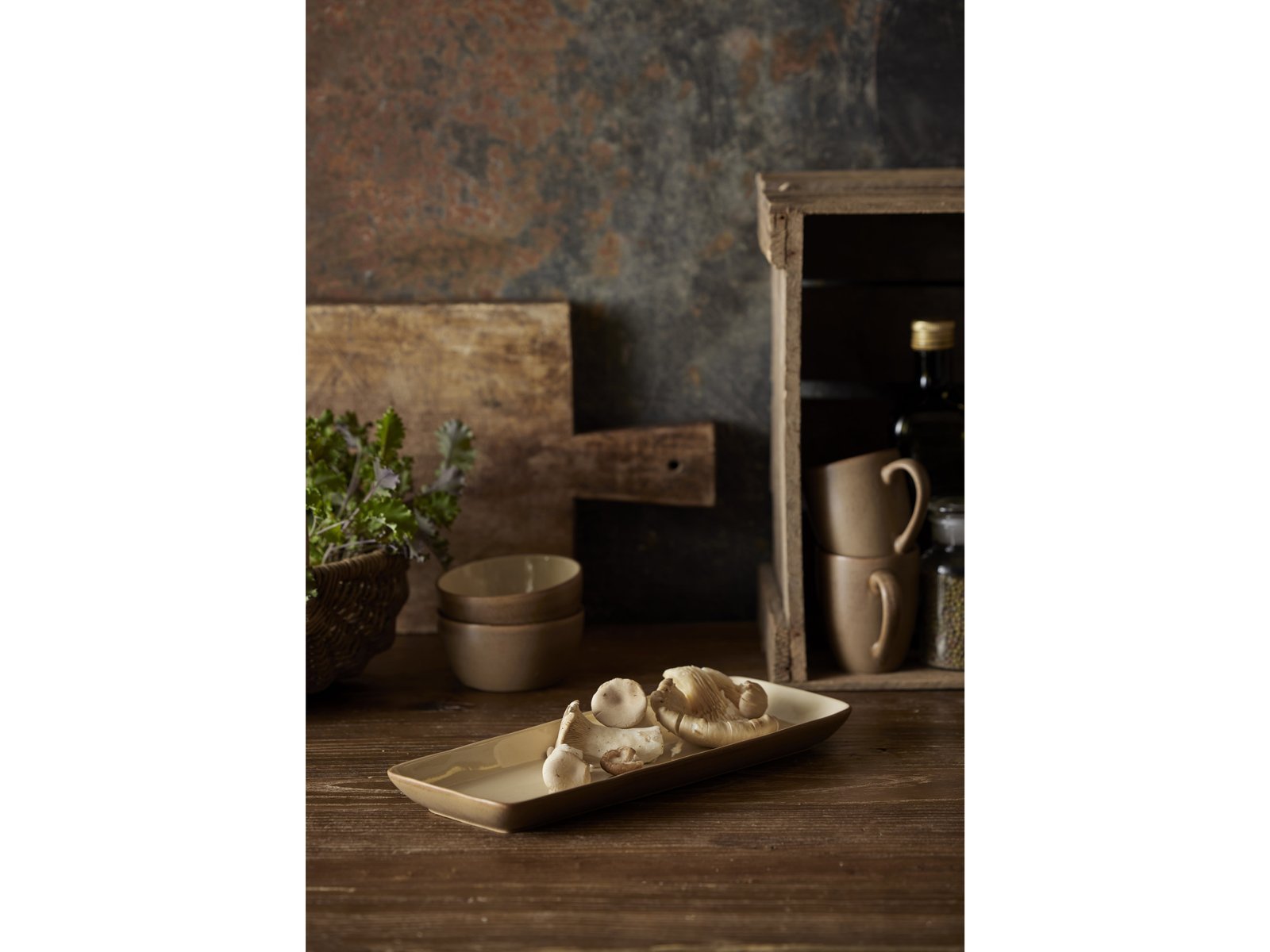Bowl Wood 12 Cm Wood/Sand Stoneware - Image 7