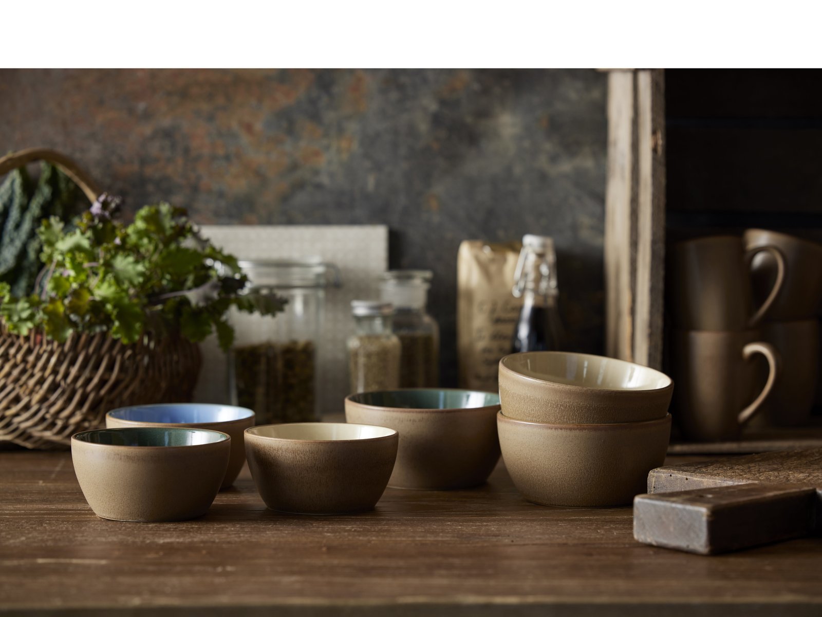 Bowl Wood 12 Cm Wood/Forest Stoneware - Image 3