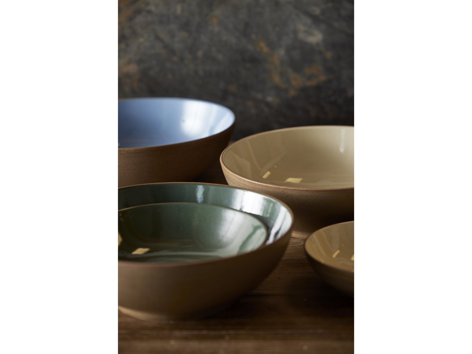 Salad Bowl Wood 24 Cm Wood/Forest Stoneware - Image 3