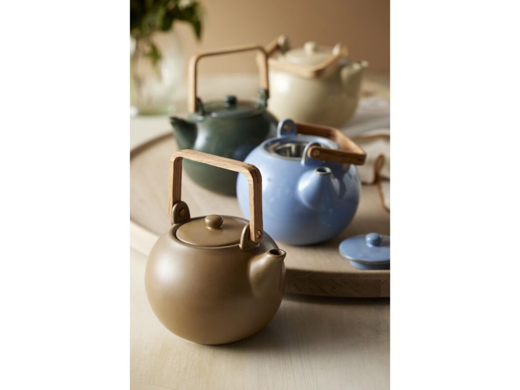 Bitz Wood Teapot with Strainer 1.2 L in Sand (5)