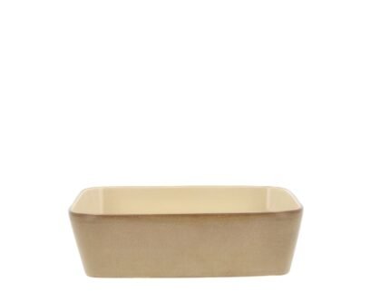 Wood Rectangular Dish 28 × 21 cm – Wood/Sand