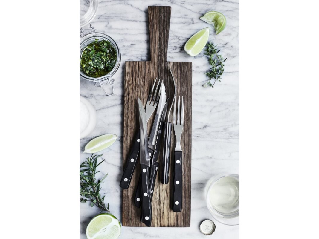 Gense Old Farmer Black Steak Cutlery, 4 Pieces (4)