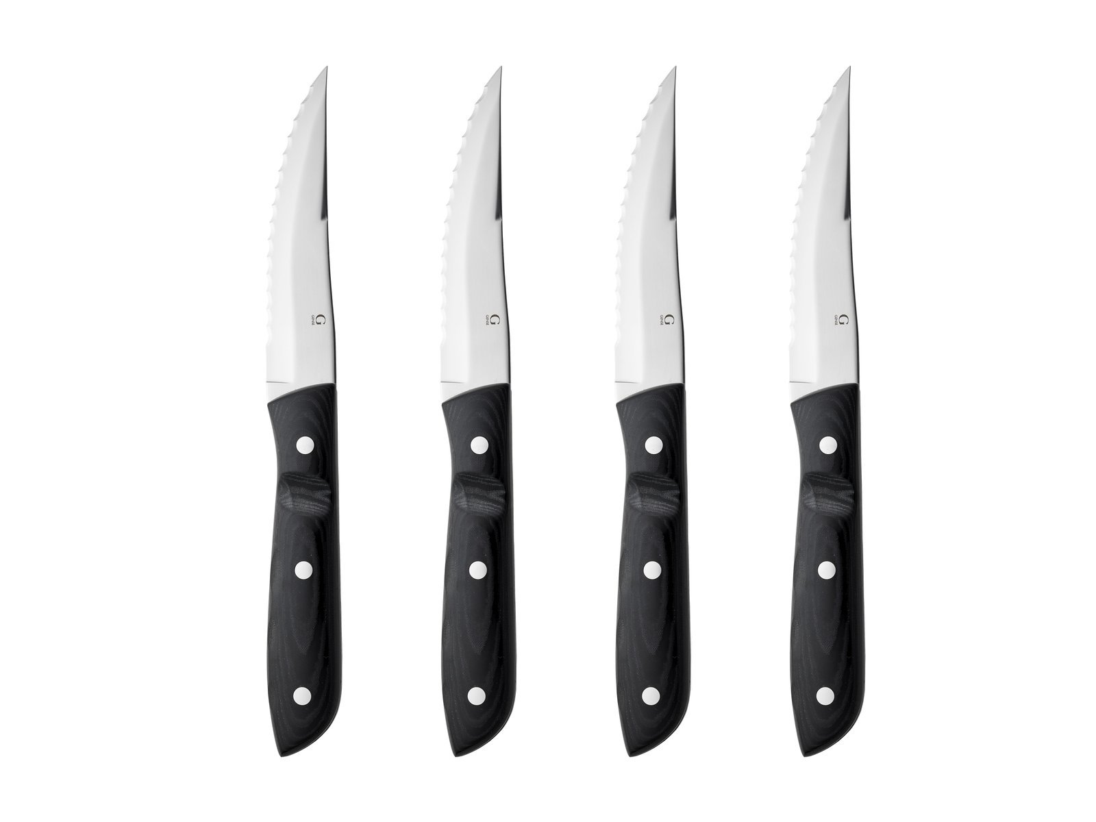 Steak Knife Xl Old Farmer Micarta 23,5 Cm 4 Pcs Black/Steel