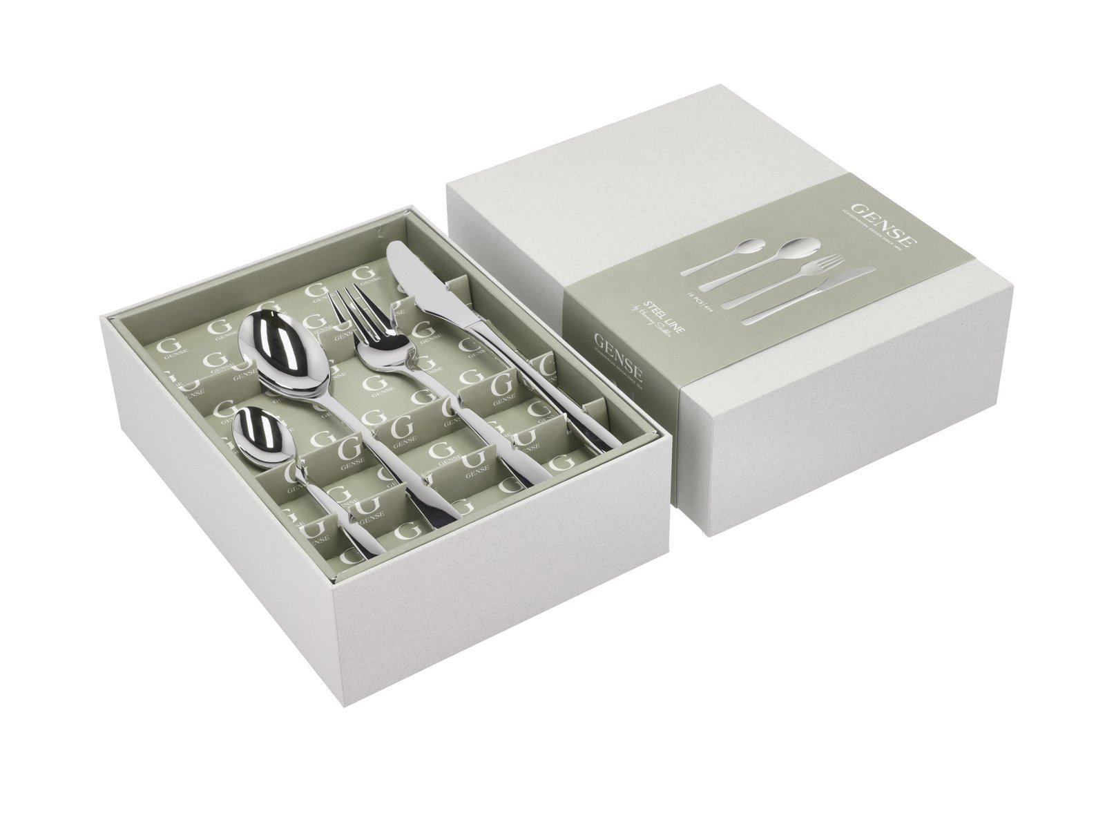 Cutlery Set Steel Line 16 Parts Polished Steel - Image 3
