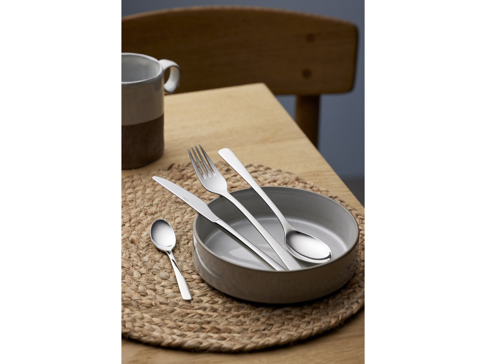 Cutlery Set Steel Line 16 Parts Polished Steel - Image 5