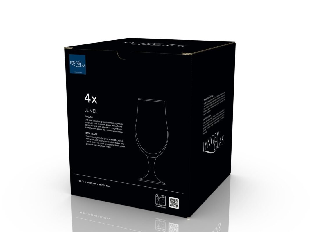 Lyngby Glas Juvel Beer Glass 49 cl, 4 pcs (5)