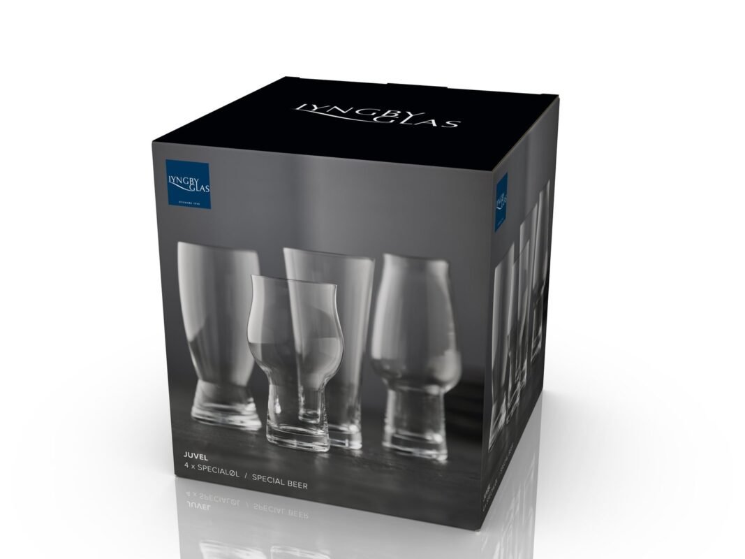 Lyngby Glas Juvel Crystal Beer Glass, 4 pcs (10)
