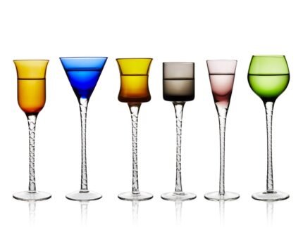 London Aquavit Glass 18 cm, 6 pcs – Assorted Colours