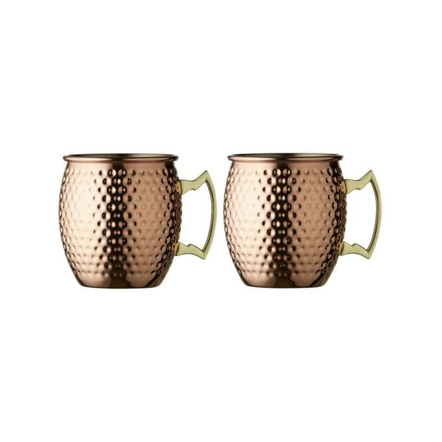 Moscow Mule Mug 55 cl, 2 pcs – Hammered Copper