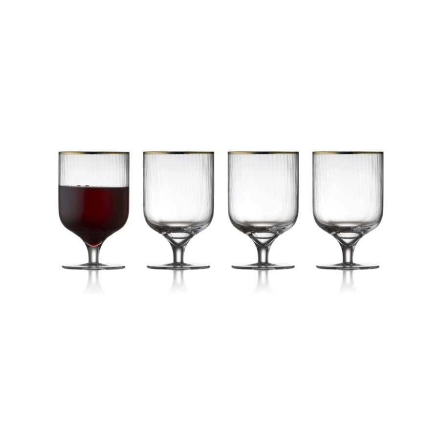 Lyngby Glas Palermo Gold Wine Glass 30 cl, 4 pcs