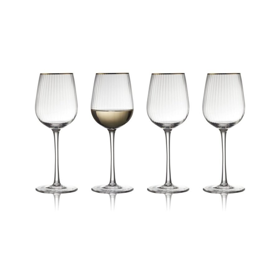 Palermo Gold White Wine Glass 30 cl, 4 pcs