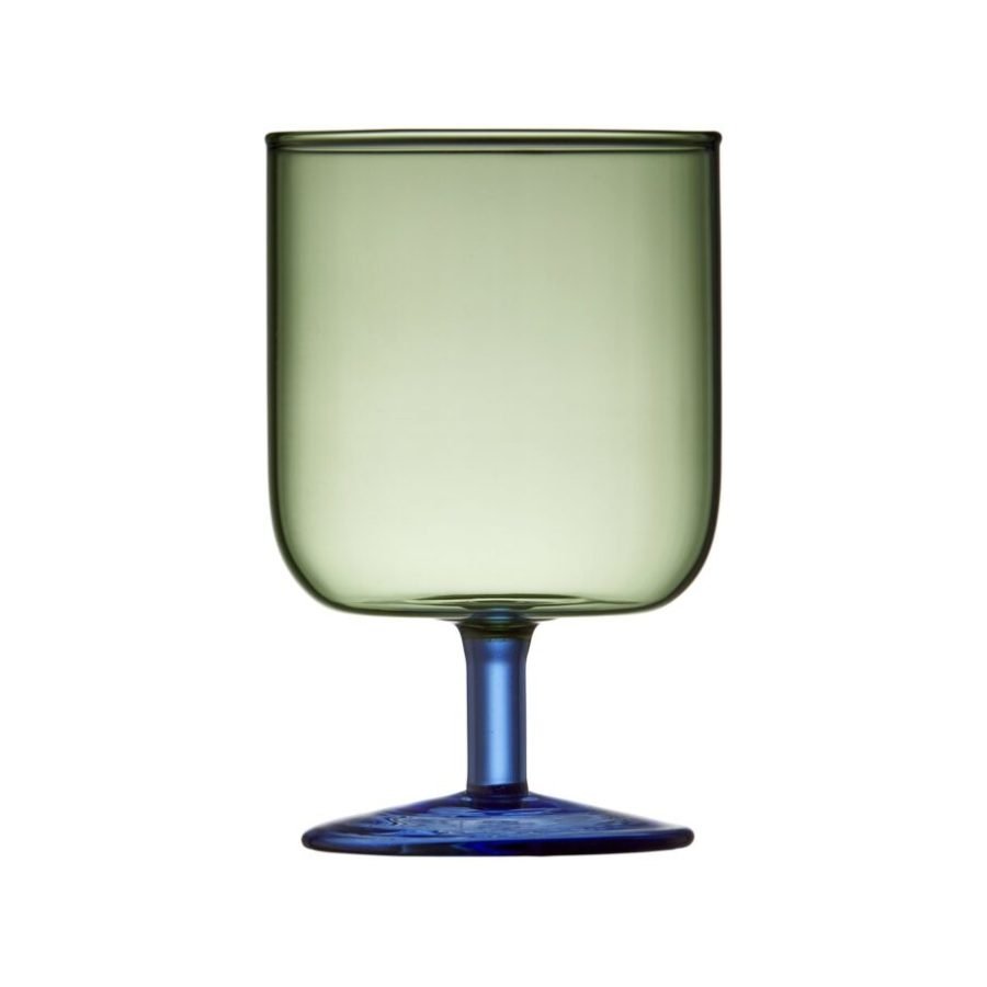 Lyngby Glas Torino Wine Glass 30 cl, 2 pcs in Green/Blue (4)