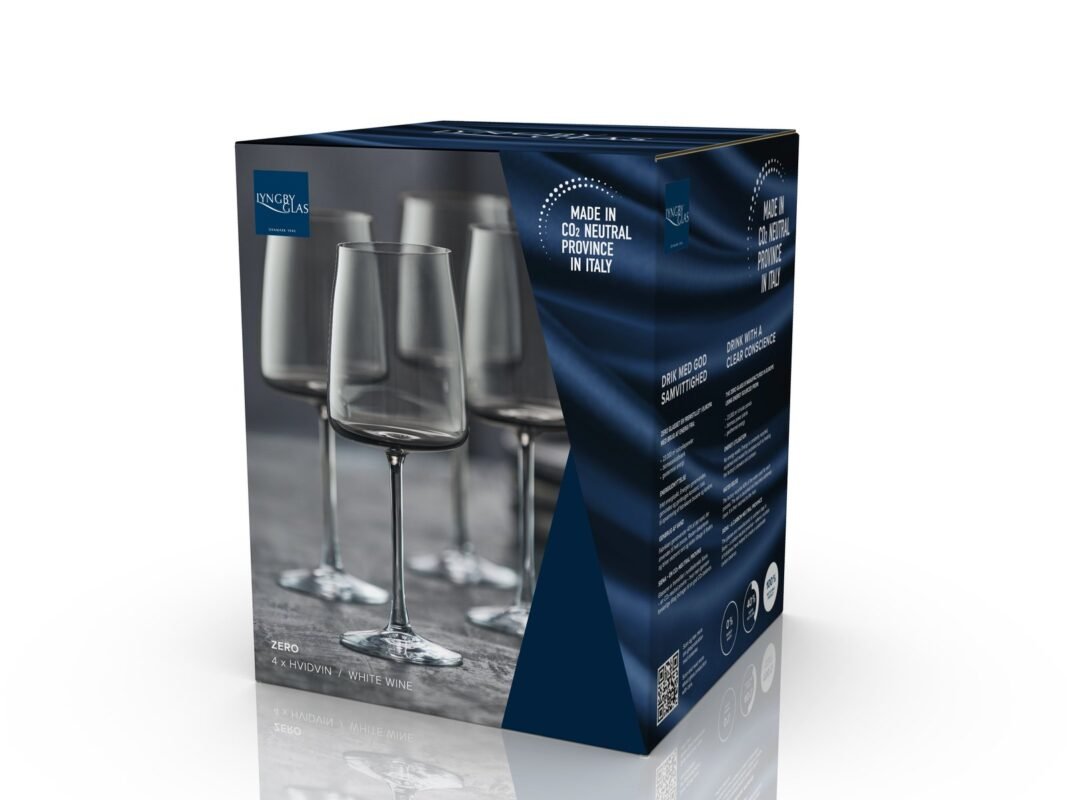 Lyngby Glas Zero White Wine Glass 43 cl, 4 pcs in Smoke (4)