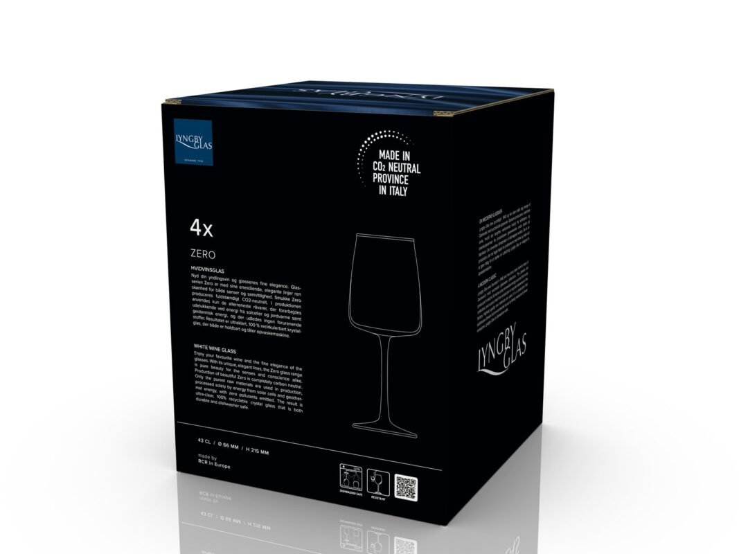Lyngby Glas Zero White Wine Glass 43 cl, 4 pcs in Smoke (5)