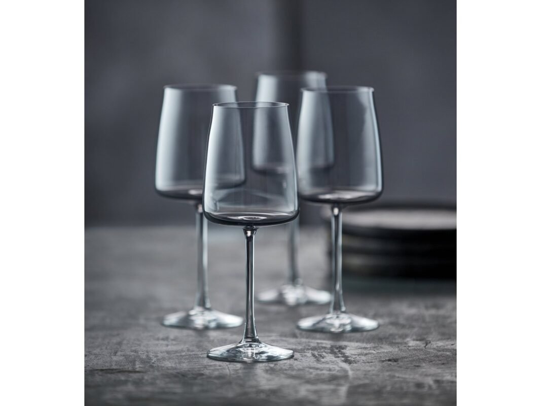 Lyngby Glas Zero White Wine Glass 43 cl, 4 pcs in Smoke (6)