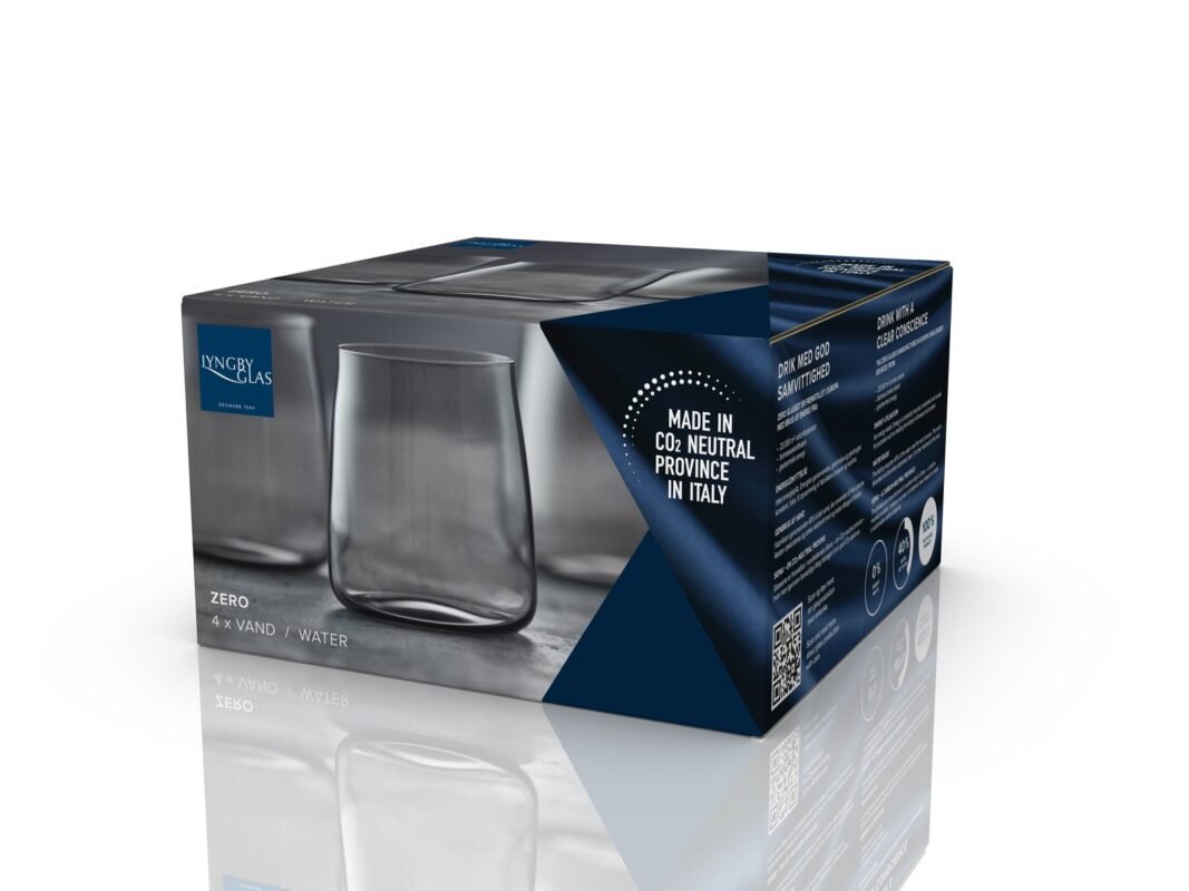 Lyngby Glas Zero Water Glass 42 cl, 4 pcs in Smoke (4)