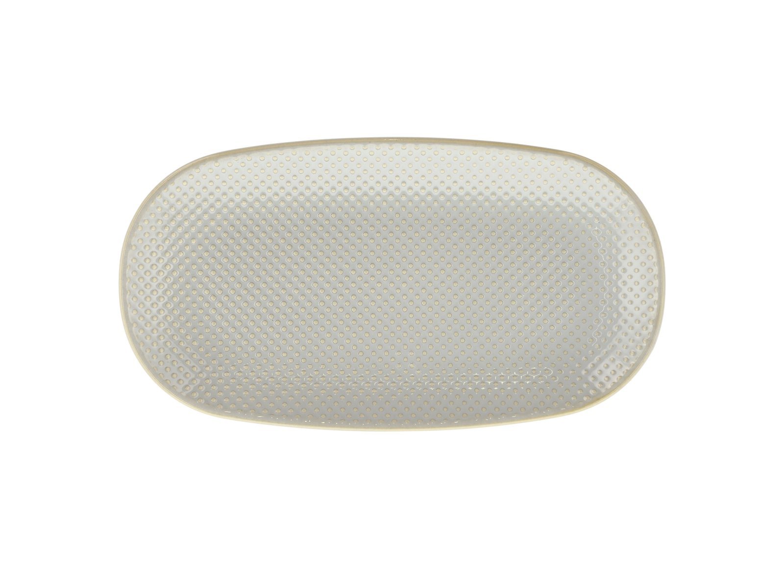 Plate Elstra 25.5 X 14 X 2.5 Cm Stoneware Light Blue Ass.
