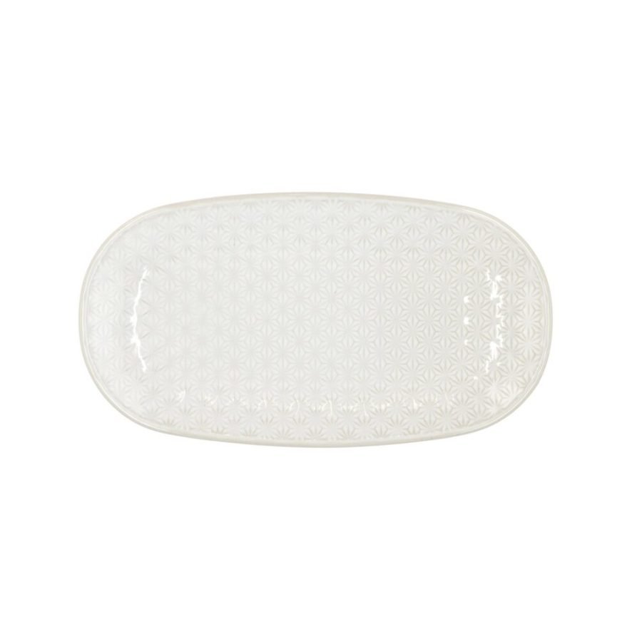 Villa Collection Elstra Plate 25.5 × 14 cm in Off-White