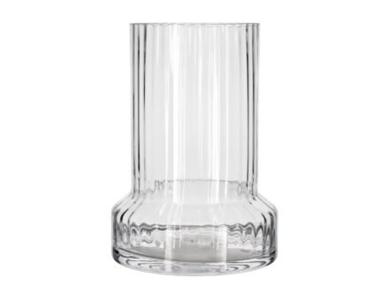 Hvils Ridged Vase Ø21 × 29 cm – Clear