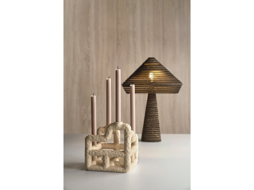 Villa Collection Lyng Candlestick 21 × 21 × 23 cm in Sand (7)