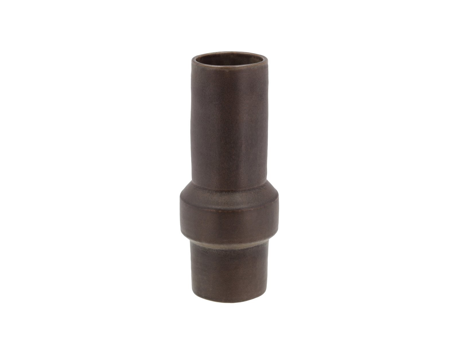 Vase Rost 12X30Cm Dark Brown Stoneware