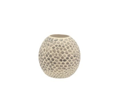 Taia Decorative Vase Ø18.5 × 20 cm – Cream/Grey