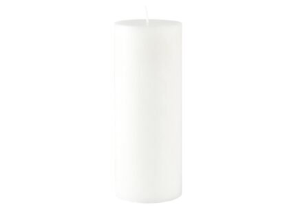Trae Pillar Candle Ø7.8 × 19 cm – White
