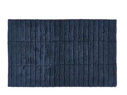 Tiles Bath Mat 80 × 50 cm – Dark Blue