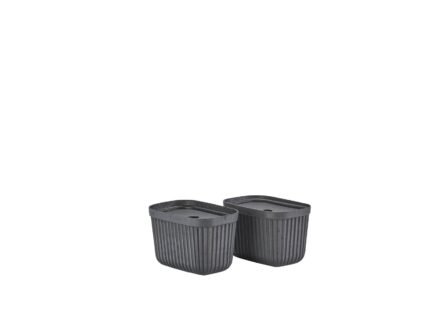 Pulp Storage Box 23 × 15 cm, 2 pcs – Black