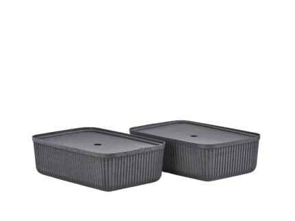 Pulp Storage Box 48 × 32 cm, 2 pcs – Black