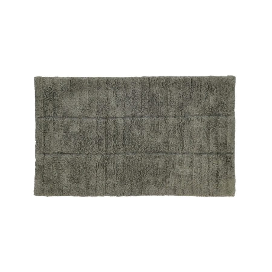 Tiles Bath Mat 80 × 50 cm – Olive Green