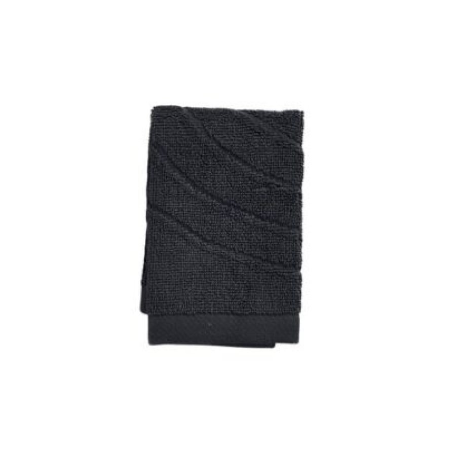 Time Face Cloth 30 × 30 cm – Black