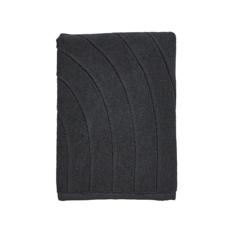 Zone Denmark Time Bath Towel 70 × 140 cm in Black