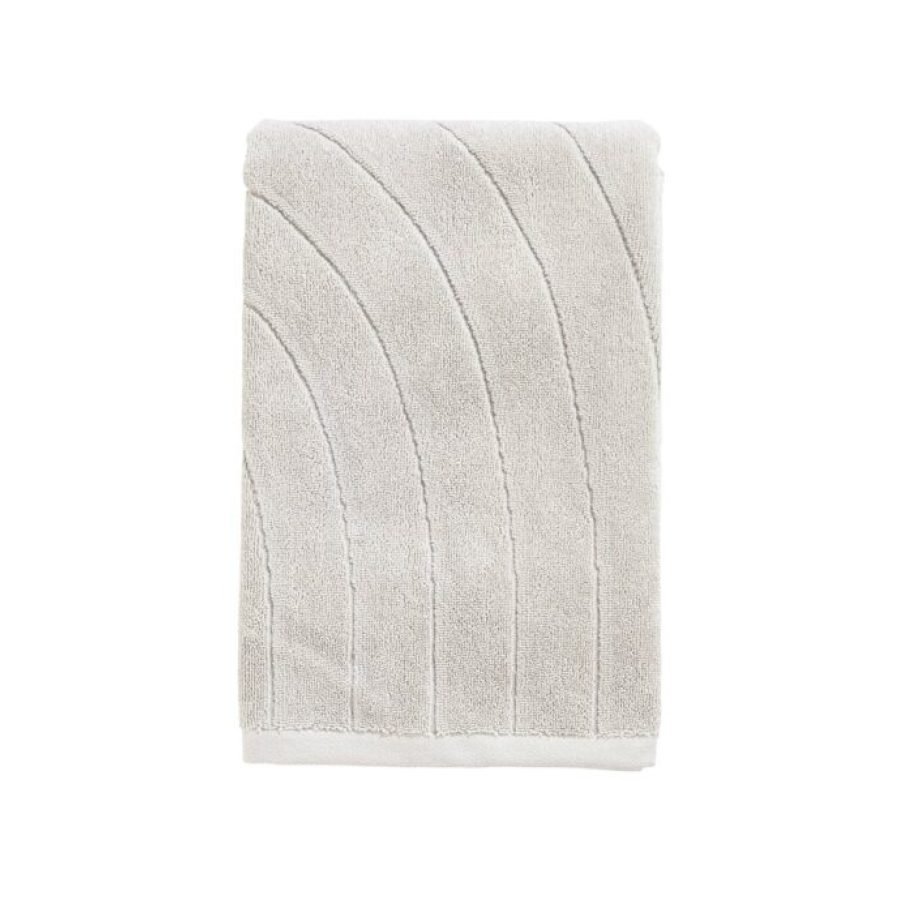 Time Bath Towel 70 × 140 cm – Soft Grey
