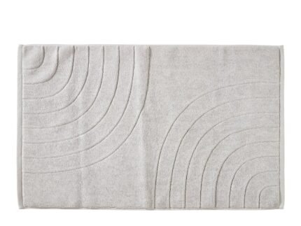 Time Bath Mat 80 × 50 cm – Soft Grey