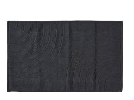 Time Bath Mat 80 × 50 cm – Black
