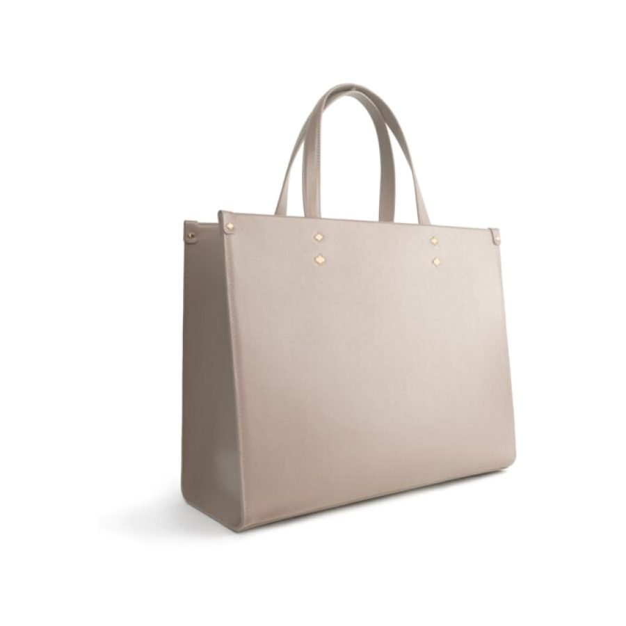 ANY DI Tote Bag M Taupe in vegan leather (2)