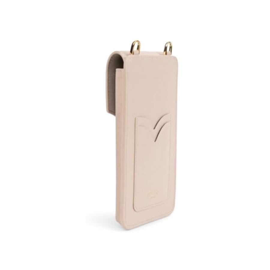 ANY DI Phone Pouch Nude in suede & vegan leather (8)