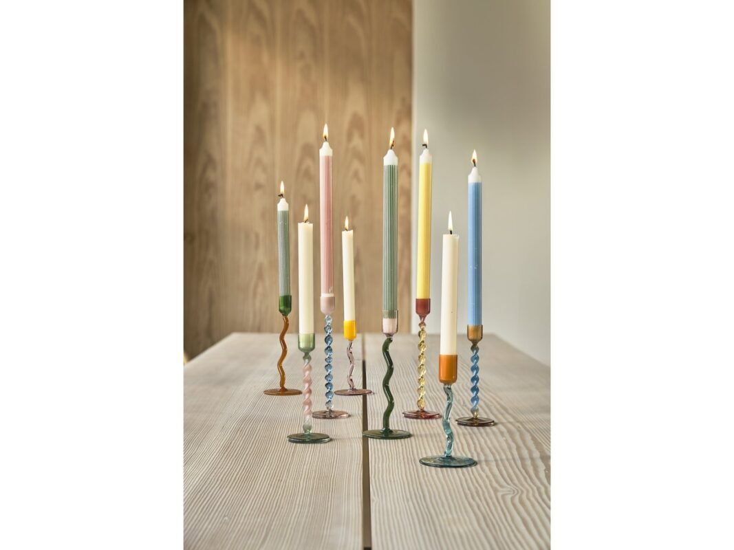 Villa Collection Aia Crown-Top Candle 30 cm, 4 pcs in Cream (9)