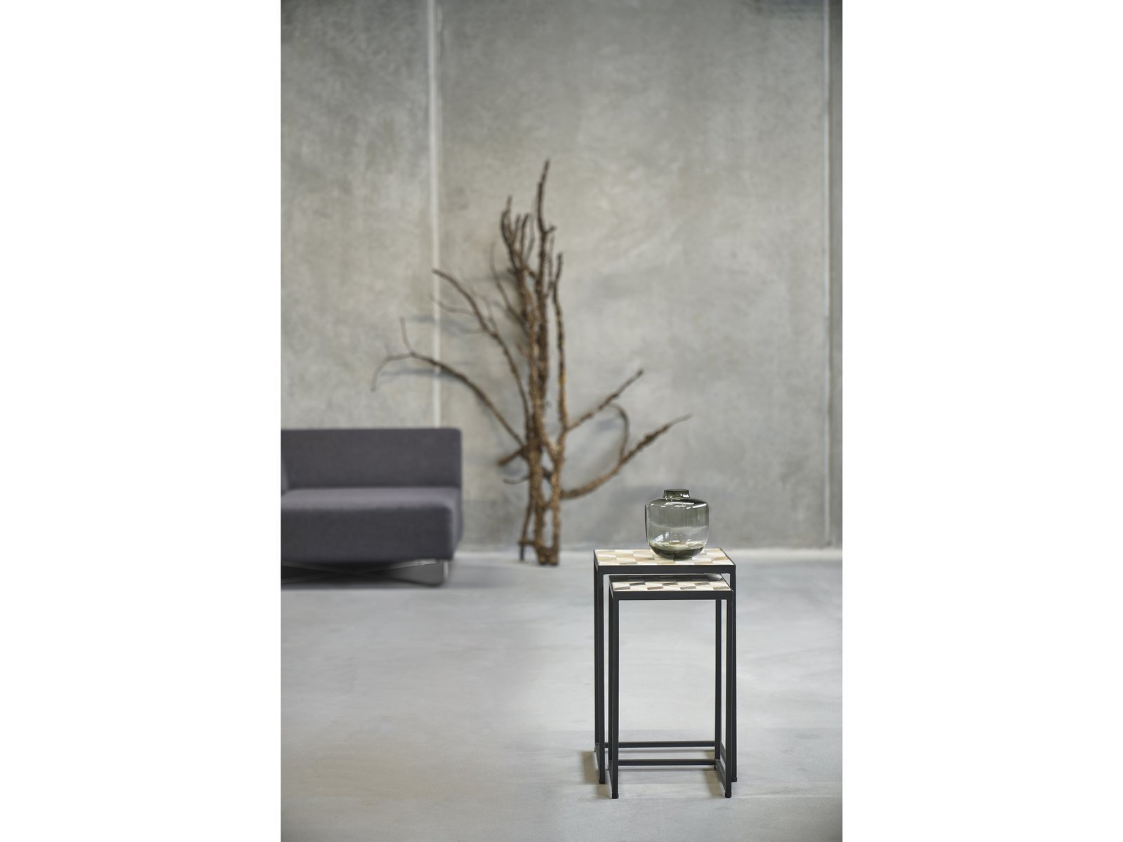Vase Daun 21 Cm D20 Cm Grey Glass - Image 3