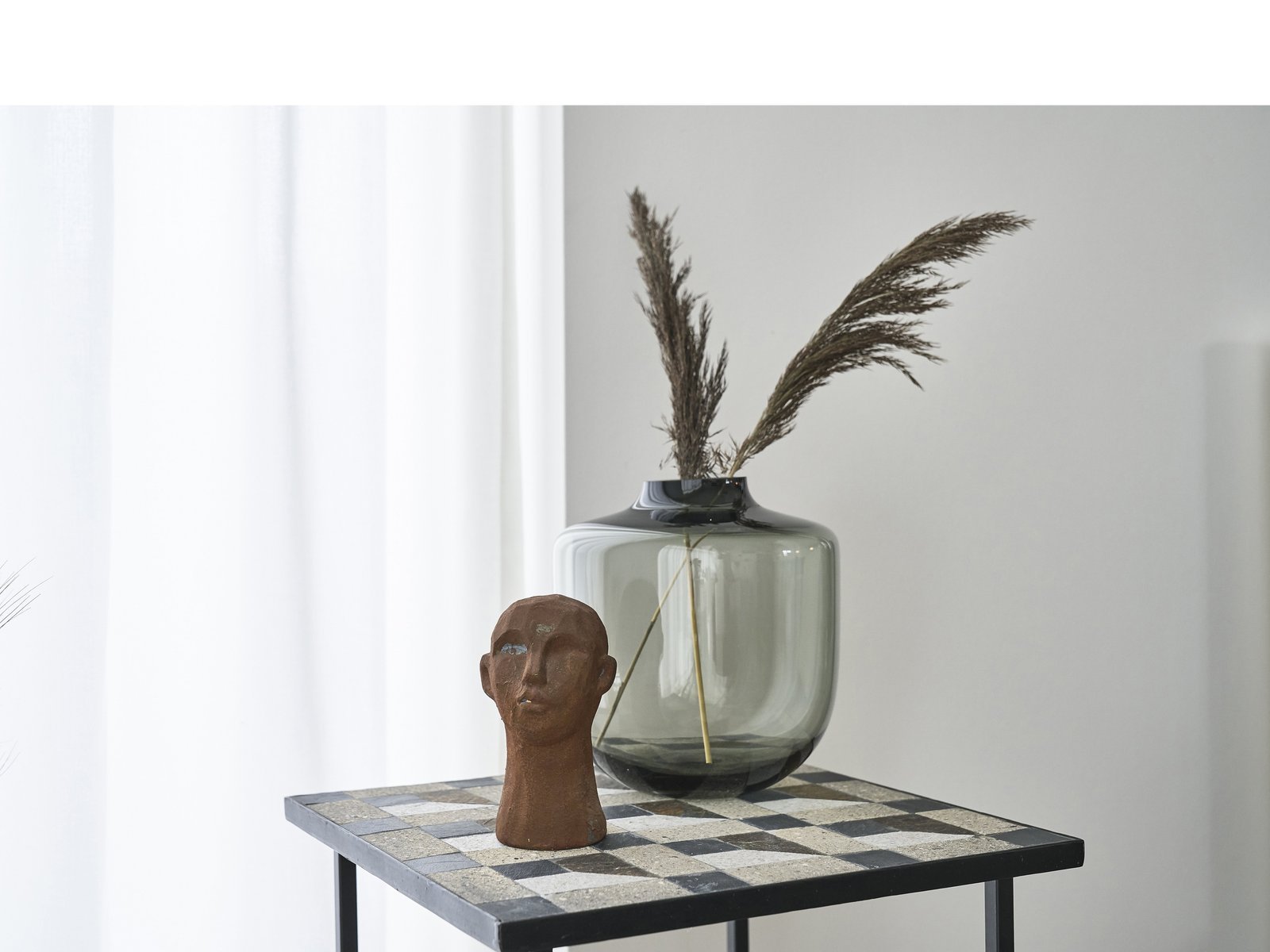Vase Daun 21 Cm D20 Cm Grey Glass - Image 4