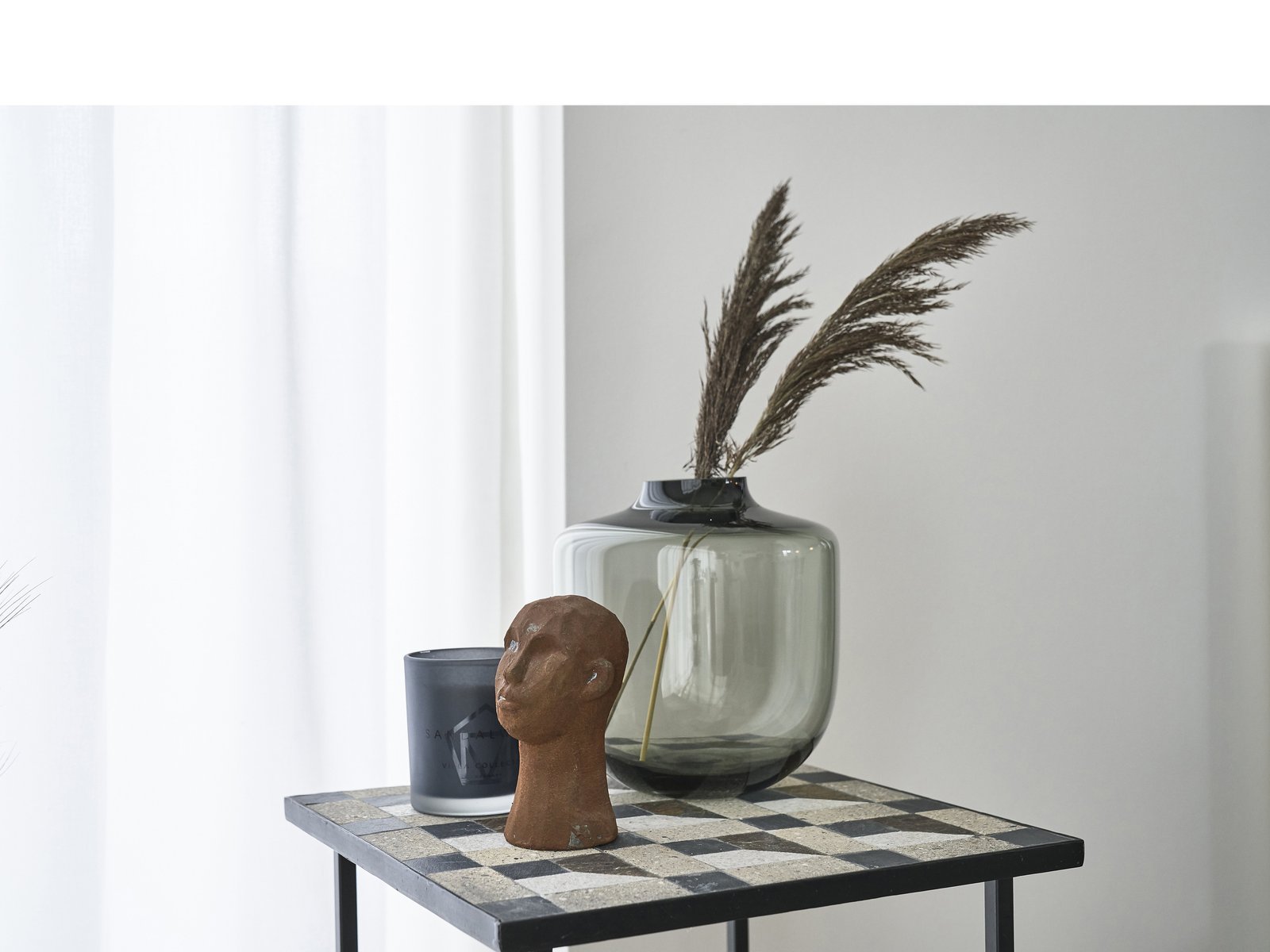 Vase Daun 21 Cm D20 Cm Grey Glass - Image 5
