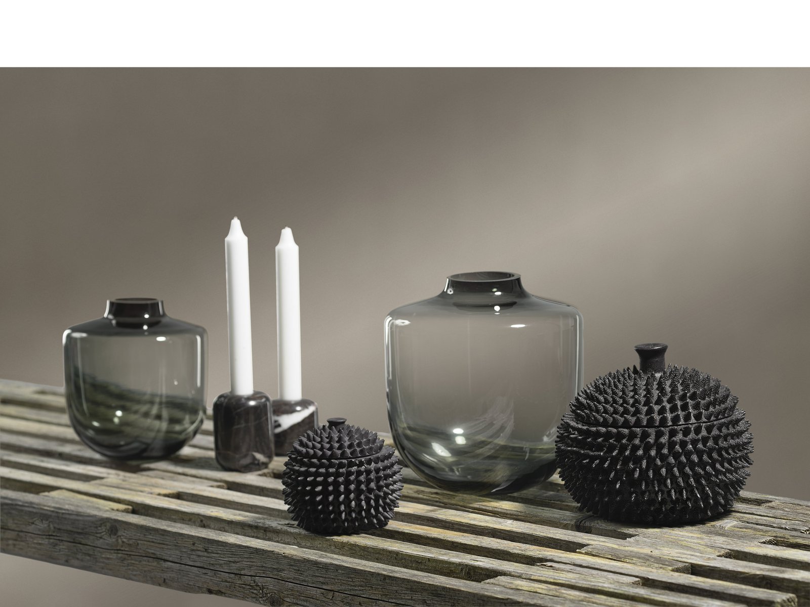 Vase Daun 21 Cm D20 Cm Grey Glass - Image 8