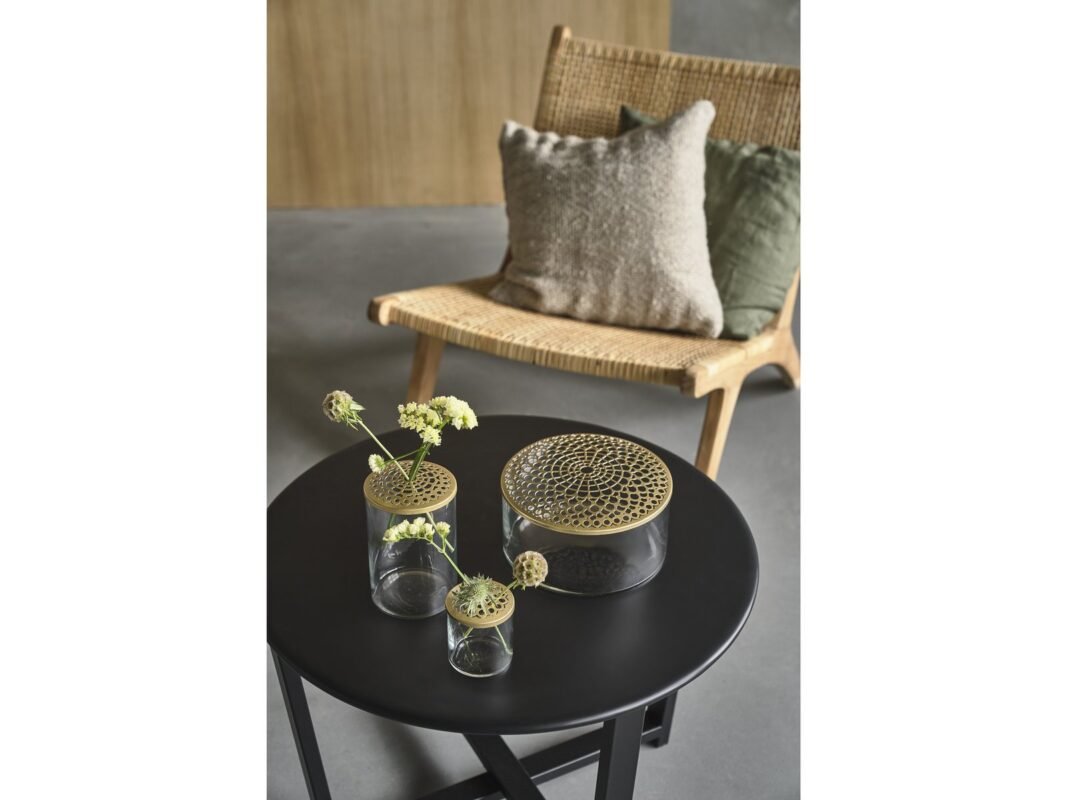 Villa Collection Elva Vase with Brass Lid Ø10 × 15.5 cm (5)