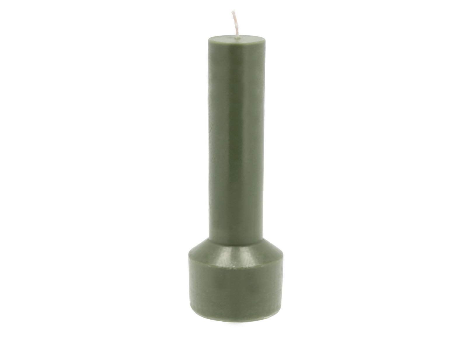 Pillar Candle Hvils D7 X 20 Cm Dark Green Paraffin/Stearin