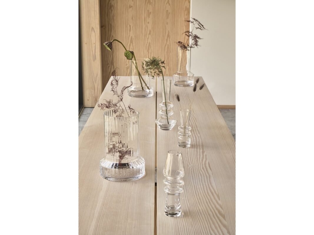 Villa Collection Hvils Vase Ø19 × 34 cm in Clear (2)