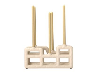 Lyng Candlestick 28 × 10 × 13.5 cm – Sand