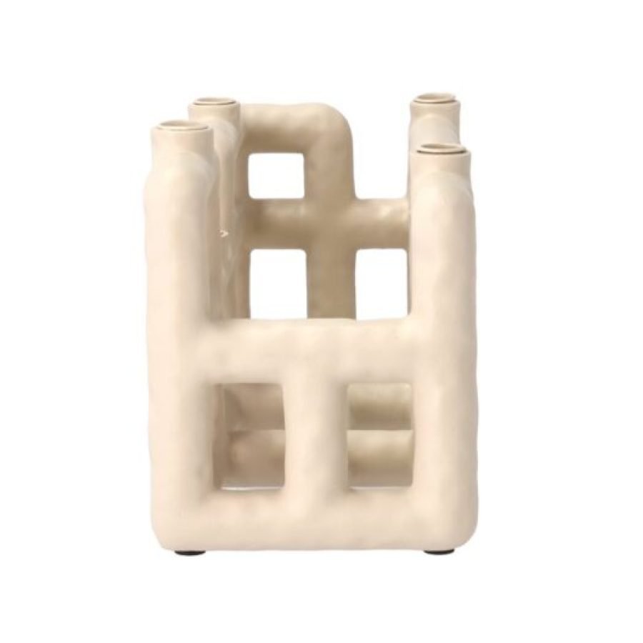 Villa Collection Lyng Candlestick 28 × 10 × 13.5 cm in Sand (9)