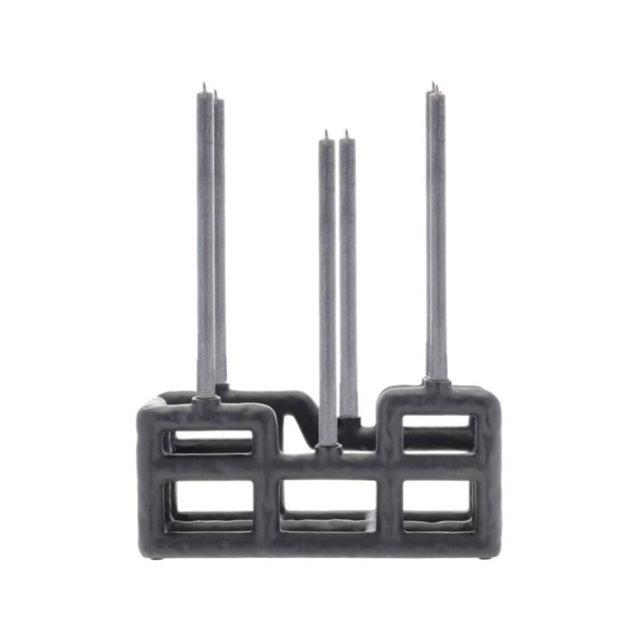 Villa Collection Lyst Candlestick 28 × 10 × 13.5 cm in Black